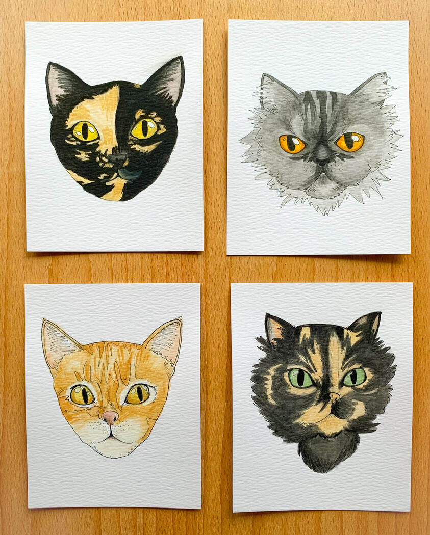 Watercolor Pet Portrait Commissions