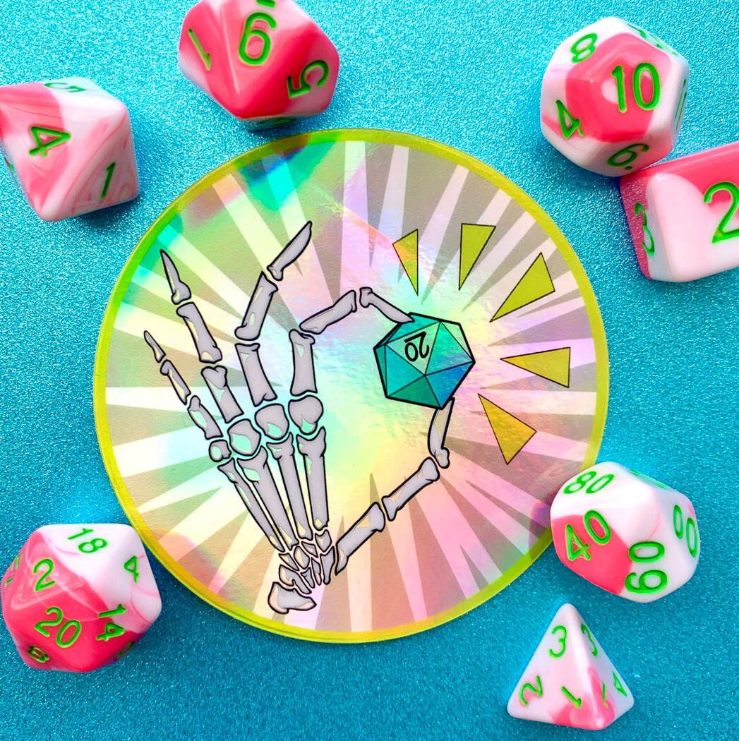 Holo D20 sticker