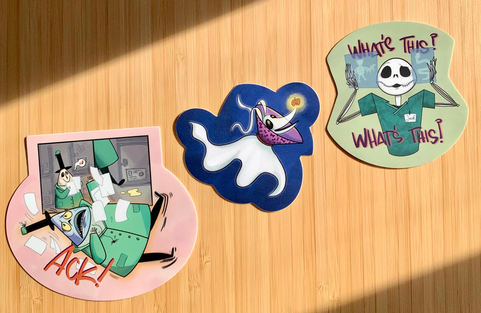 Custom vet medicine x "Nightmare Before Christmas" stickers for Veterinary Specialty Center