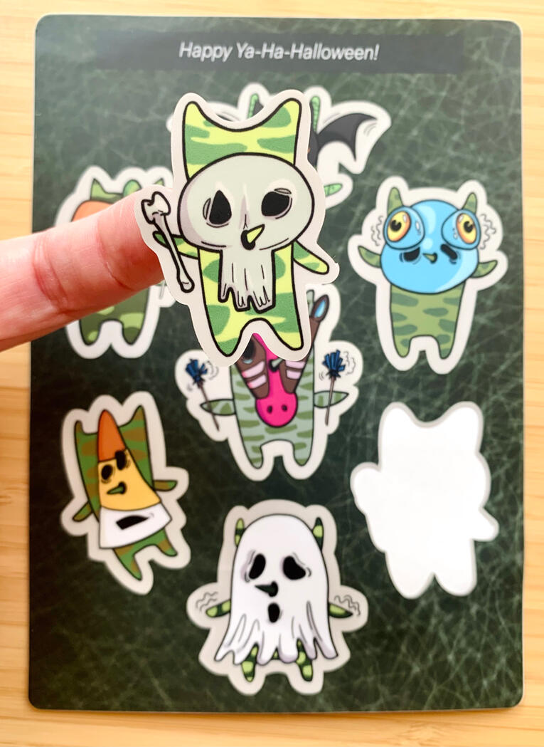 Halloween Mask Koroks sticker sheet